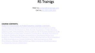 Rpa Online Training In Hyderabad