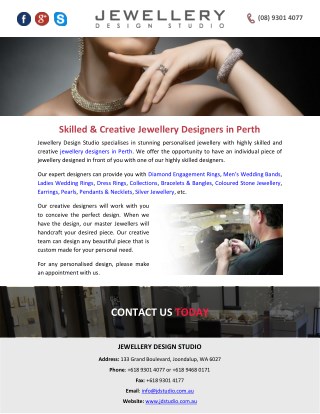 Skilled & Creative Jewellery Designers in Perth