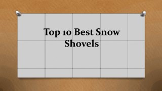 Top 10 best snow shovels
