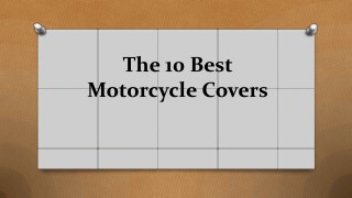 The 10 best motorcycle covers