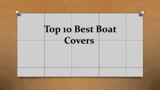 Top 10 best boat covers