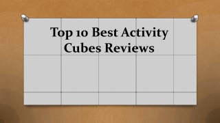 Top 10 best activity cubes in 2018 reviews