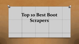 Top 10 best boot scrapers