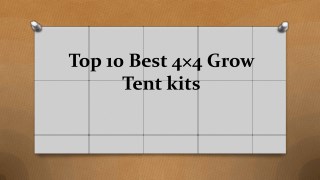 Top 10 best 4Ã—4 grow tent kits