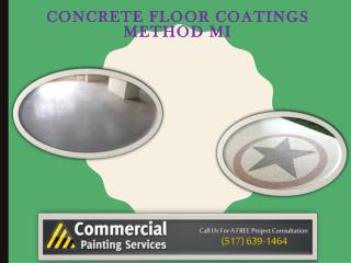 Concrete floor Coatings Method MI