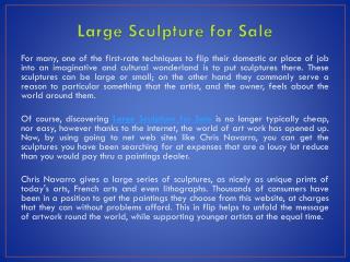 12 Great Articles about Large Sculpture for Sale
