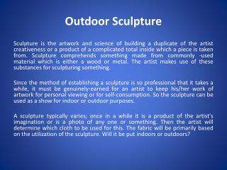 The Untold Secret to Mastering Outdoor sculpture: Read the Article