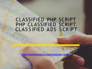 Classified PHP script | PHP Classified Script | Classified Ads Script