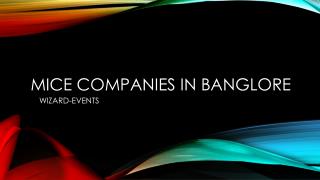 MICE Companies in Banglore with Latest Technologies - Wizard-Events