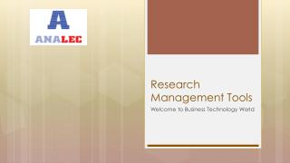Get Featured Research Management Tools and Software at Analec