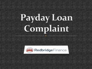Payday Loan Complaint
