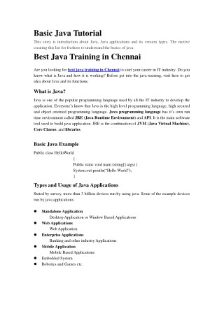 Java programming language tutorial basic introduction