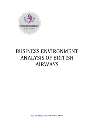 Business Environment Analysis Of British Airways