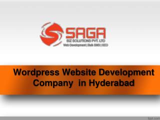 wordpress web development company in Hyderabad, Best wordpress website design service providers in Hyderabad â€“ Saga B