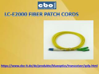 LC-E2000 FIBER PATCH CORDS