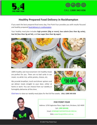 Healthy Prepared Food Delivery in Rockhampton