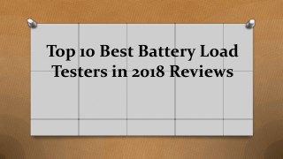 Top 10 best battery load testers in 2018 reviews