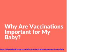 Why are vaccinations important for my baby