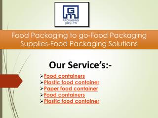 Food Packaging to go-Food Packaging Supplies-Food Packaging Solutions