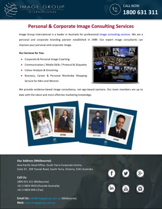 Personal & Corporate Image Consulting Services