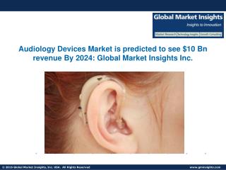 Cochlear implants segment of Audiology Devices will grow at a robust CAGR from 2017 to 2024