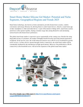 Smart home Market Size â€“ Latest Growth, Development Trends & Forecast Report to 2025