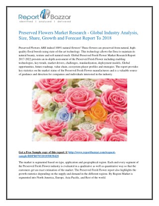 Global Preserved Fresh Flower Market Professional Survey Report 2017-2025