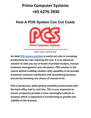 POS system as a tool for Cost Reduction