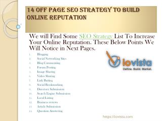 14 Off Page SEO Strategy to put together Online Reputation