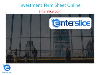 Investment Term Sheet Online