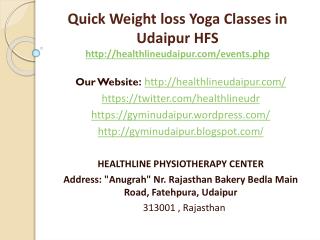 Quick Weight loss Yoga Classes in Udaipur HFS