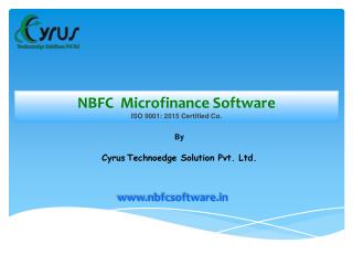 Cyrus Provides a Cloud based Solution Designed for Automating Loan Management Software!