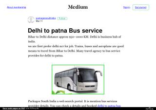 bus service from delhi to patna