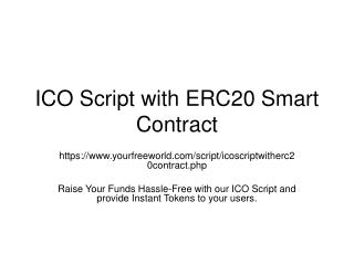 ICO Script with ERC20 Smart Contract