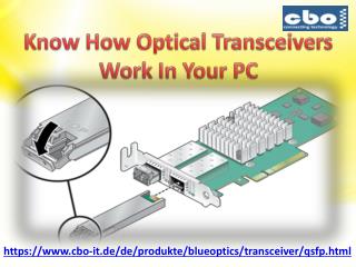 Know how optical transceivers work in your pc