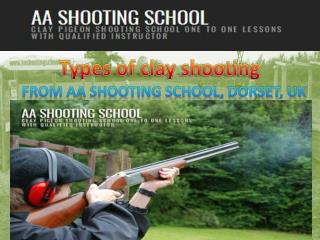 Learn types of clay shooting from AA Shooting School, Dorset, UK