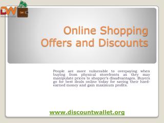 Online Shopping Offers and Discounts | Discount Wallet