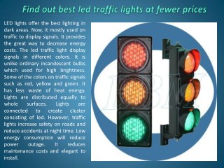 Find out best led traffic lights at fewer prices