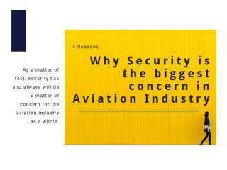 Why Security is the biggest concern in Aviation Industry
