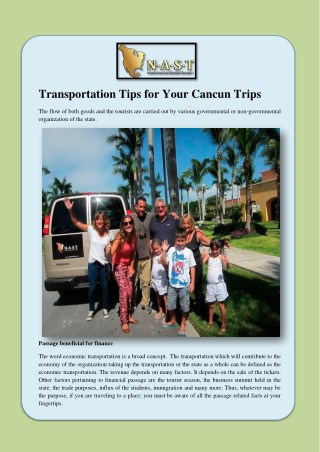 Transportation Tips for Your Cancun Trips