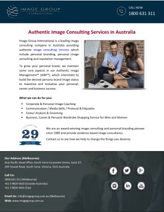 Authentic Image Consulting Services in Australia