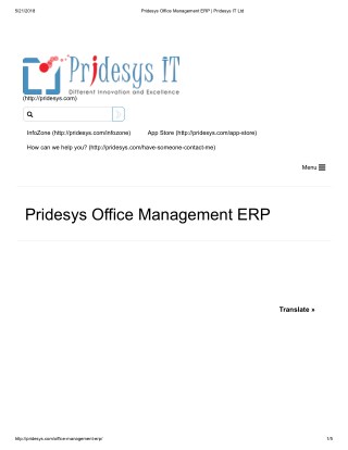 Pridesys Office Management ERP | Pridesys IT Ltd