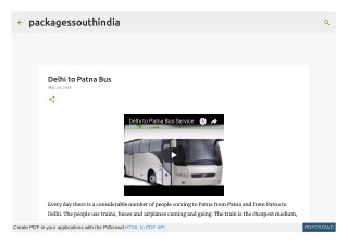 New Delhi to Patna Bus
