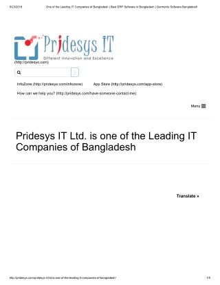 One of the Leading IT Companies of Bangladesh | Pridesys IT Ltd