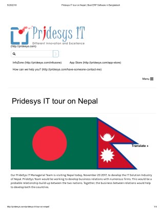 Pridesys IT tour on Nepal | Best ERP Software in Bangladesh