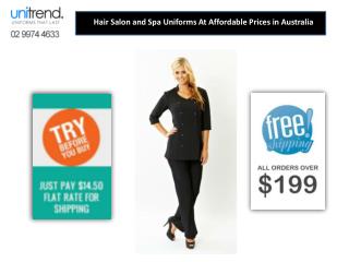Hair Salon and Spa Uniforms At Affordable Prices in Australia