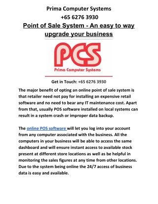 Benefits of Online Point of Sale Systems