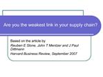 Are you the weakest link in your supply chain