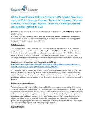Cloud Content Delivery Network (CDN) Market, Status And Forecast, By Players, Types And Applications