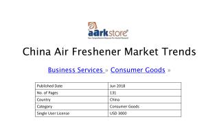China Air Freshener Market Trends - Aarkstore